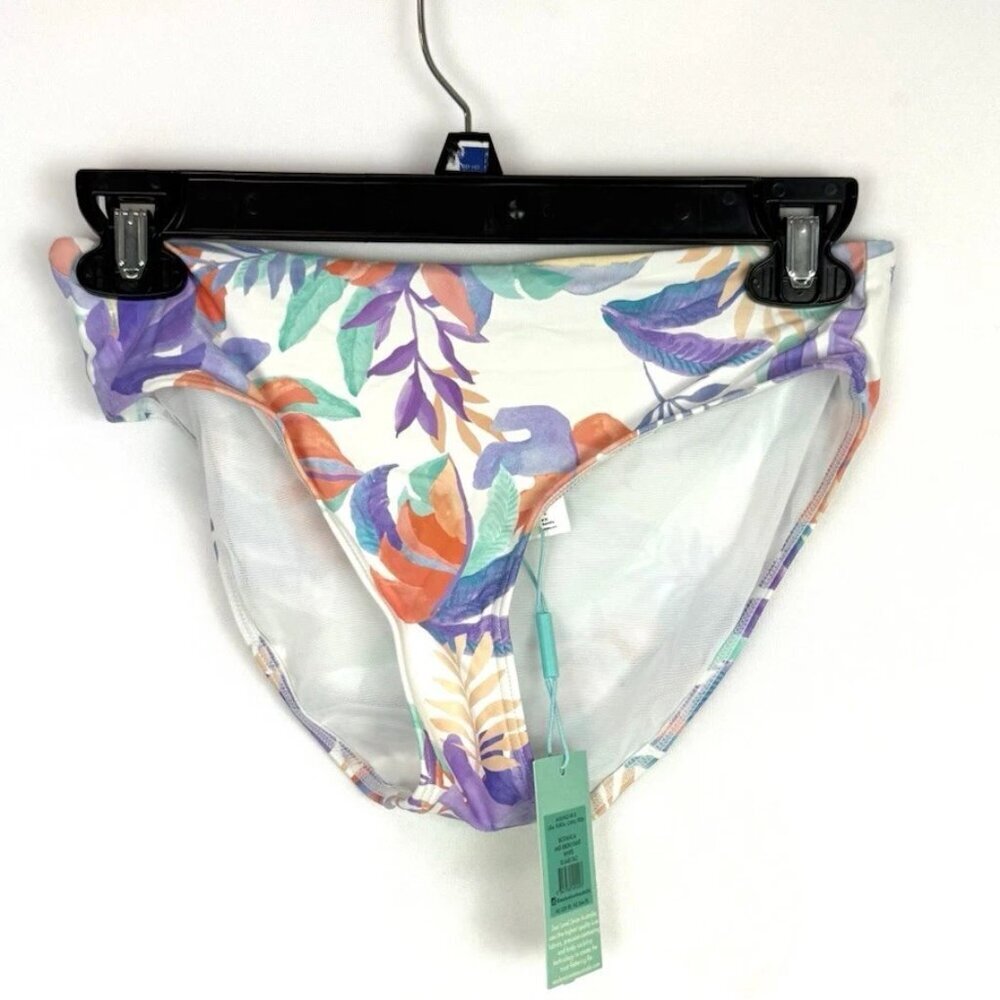 Sea Level Swim Womenβs White Floral Bikini Bottom Size 4